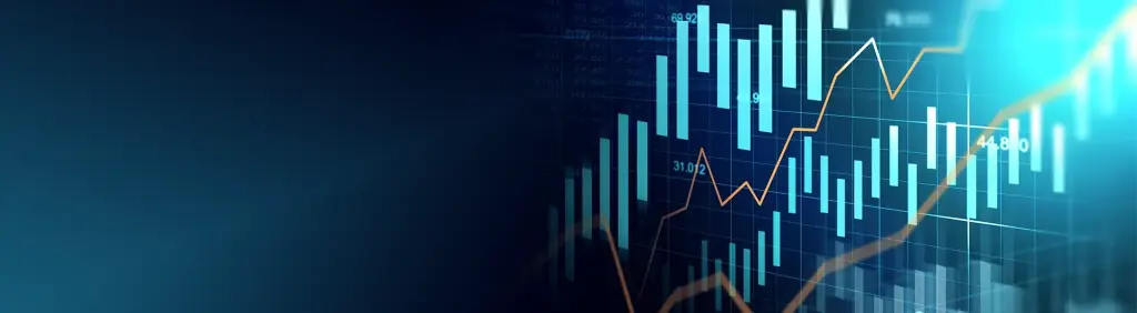 Verschiedene aufsteigende Aktiencharts