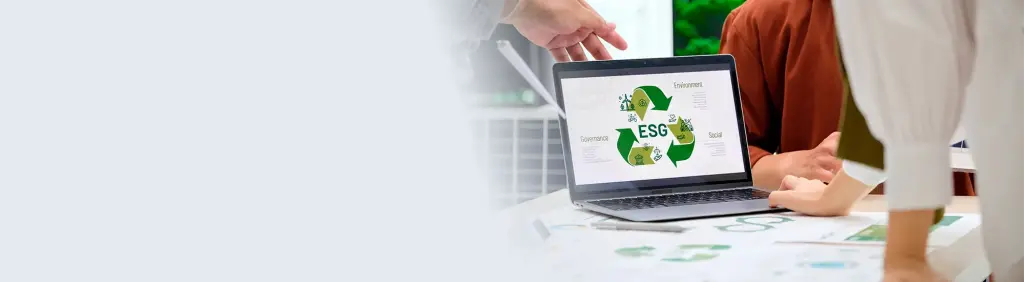 ESG wird auf einem Bildschirm angezeigt