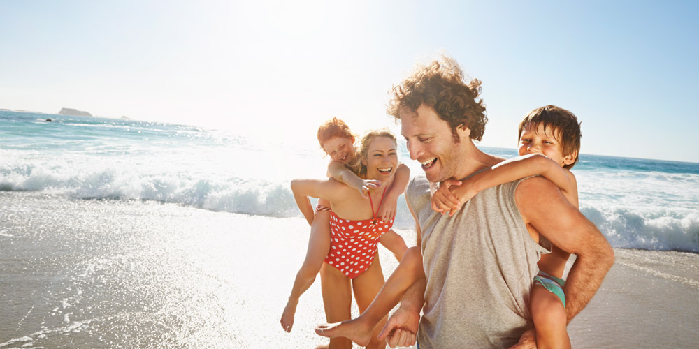 Familie am Strand